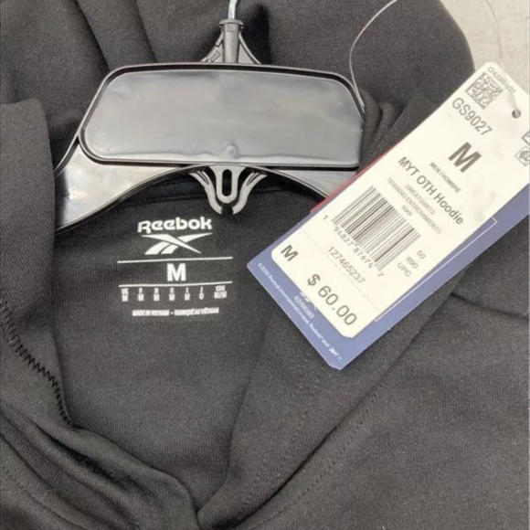 Reebok Men's Black Hoodie Sweatshirt Size M NWT MSRP $60 - Picture 4 of 6